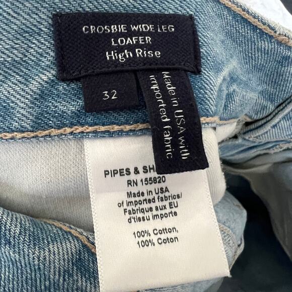 Veronica Beard Women's Crosbie High-Rise Wide-Leg Loafer Jeans Blue Size 32 - Picture 7 of 8